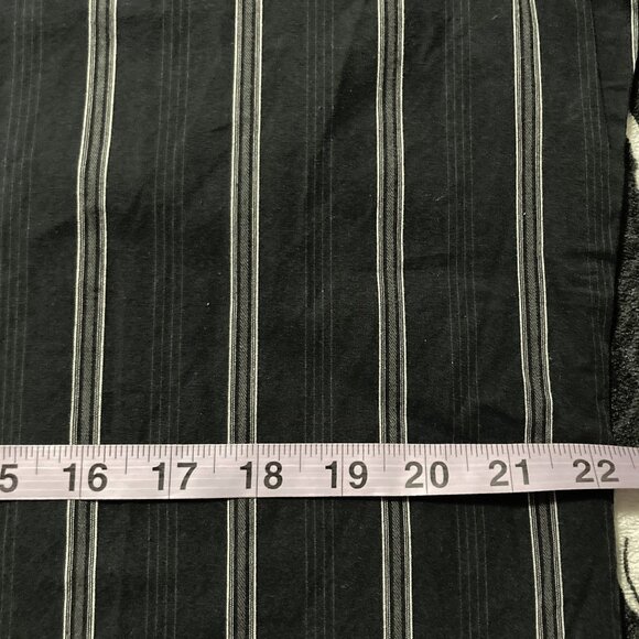 MEXX Black grey white vertical striped button-down shirt ~ Vintage LARGE XL 1X - Picture 6 of 9